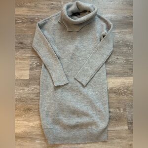 Lulu's Heather Gray Cowl Neck Sweater Dress